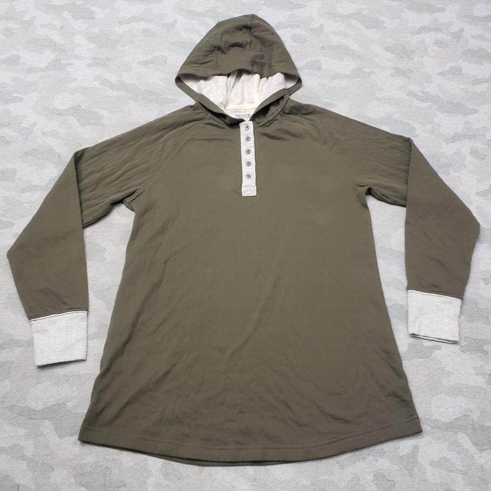 Duluth Trading Co Sweatshirt Womens‎ Large Green Hooded Outdoors Workwear